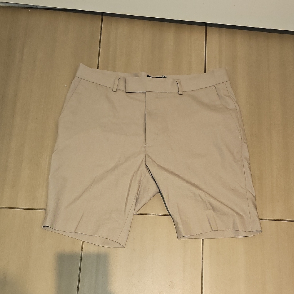 ASOS Men's Beige Flat Front Shorts